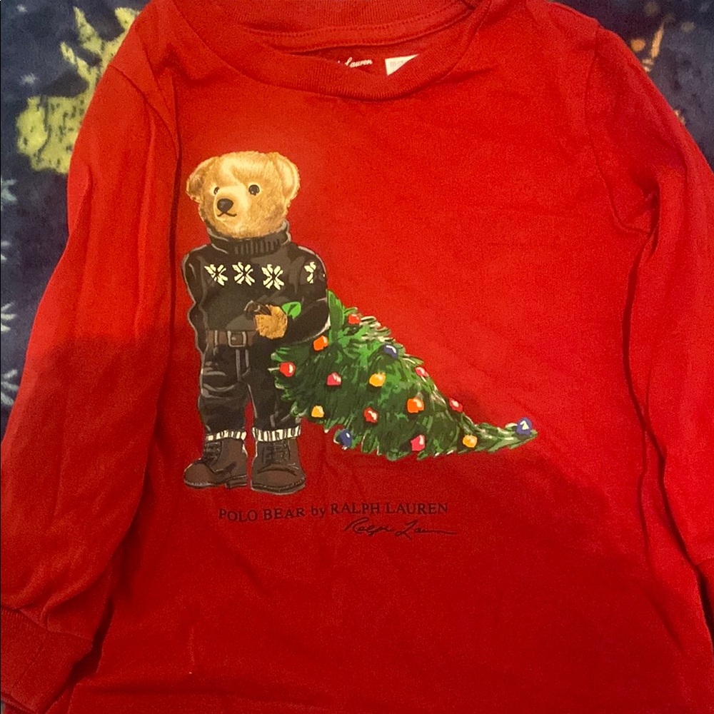Ralph Lauren Kids Red Polo Bear Shirt